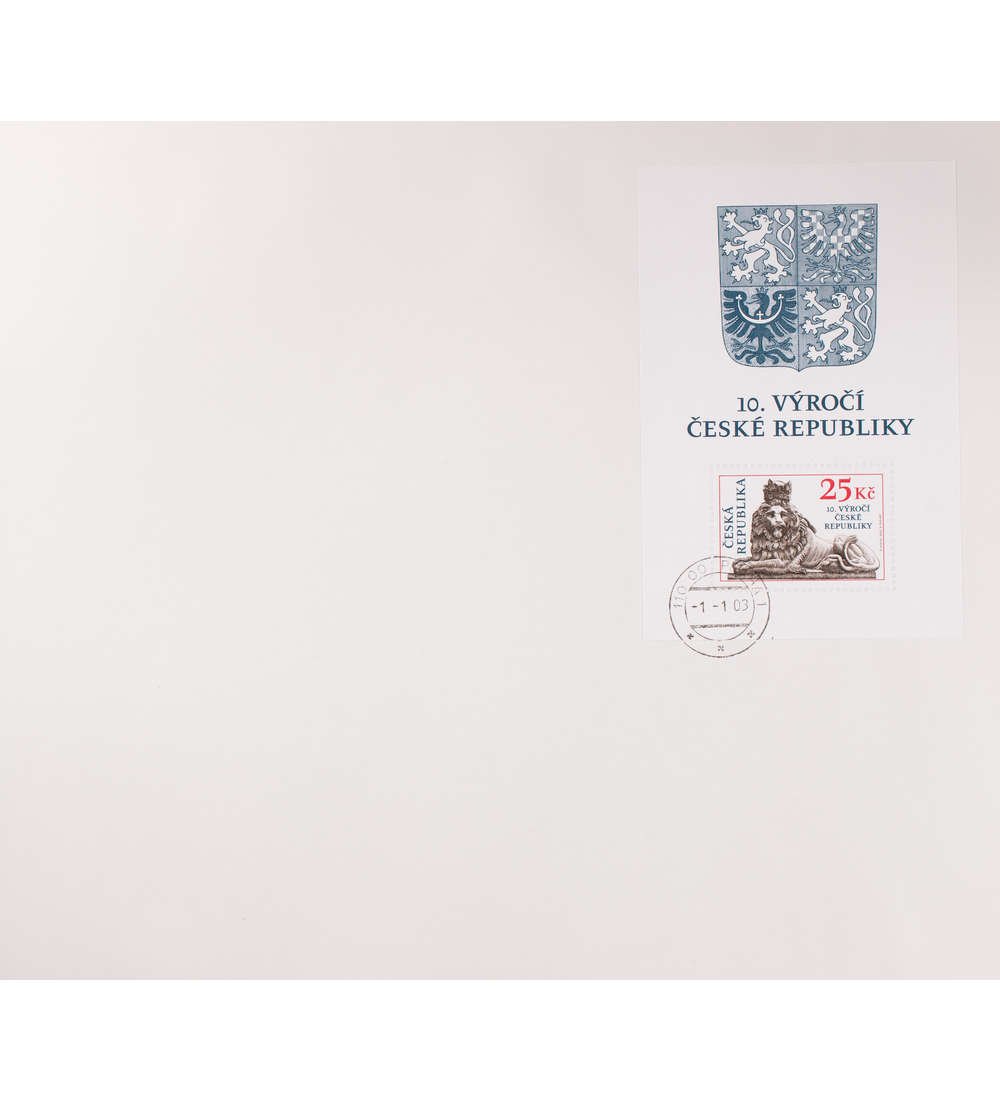 Tschechische Republik Block 18 FDC Ersttagsbrief Skulptur Lwe