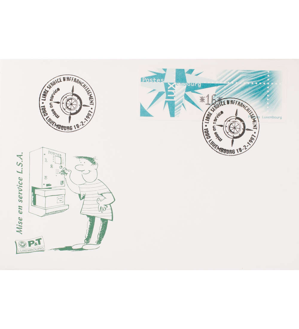 Luxemburg ATM Nr. 4 FDC Ersttagsbrief 16 Frank