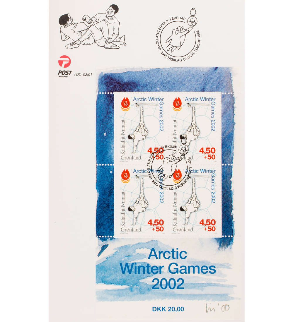 Gr�nland Block 21 FDC Ersttagsbrief Sport