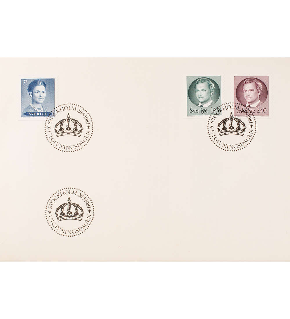 Schweden Nr. 1149-1151 FDC Ersttagsbrief Carl Gustav Knigin Silvia