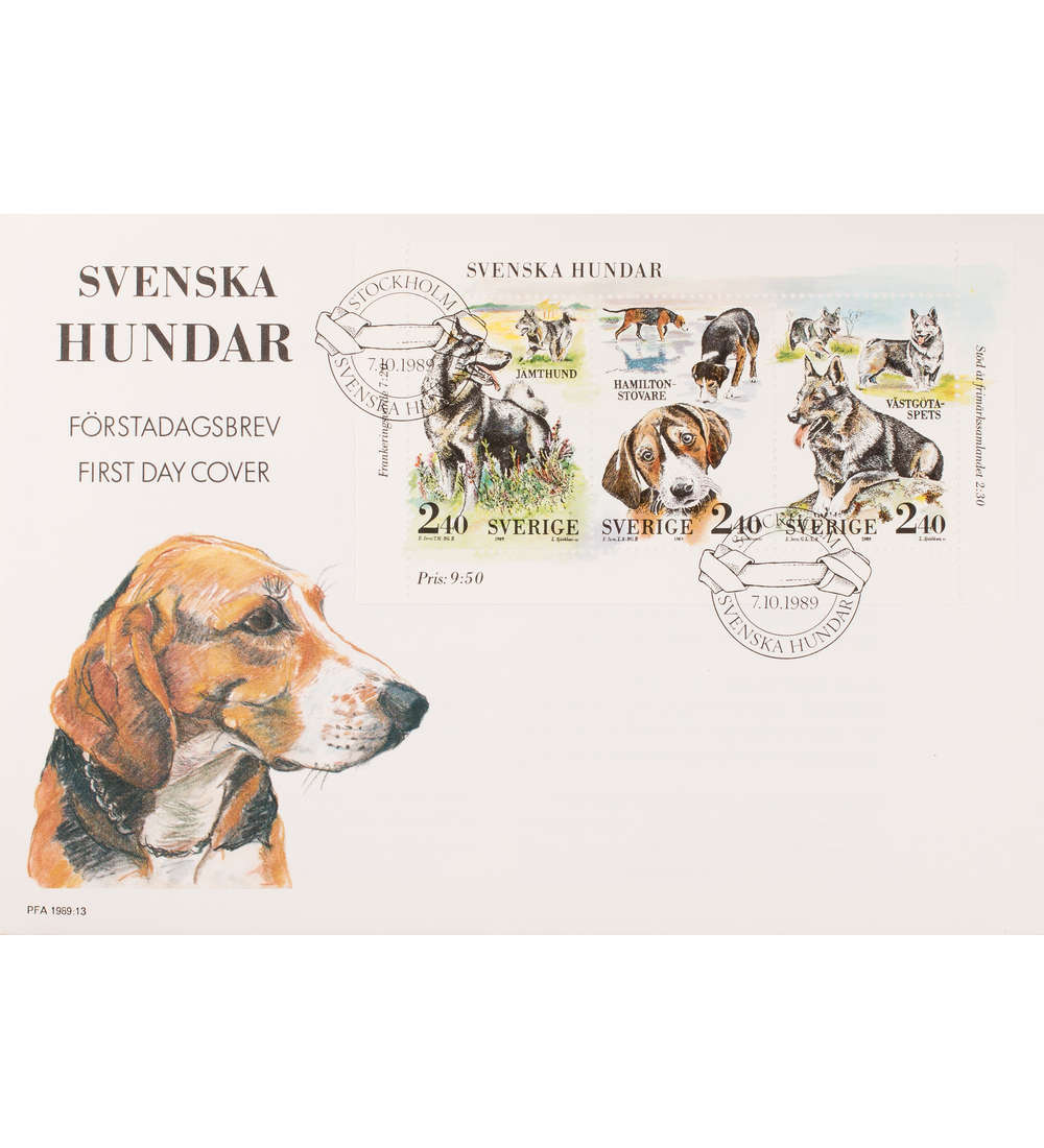 Schweden Nr. 1569-1571 FDC Ersttagsbrief Hunde