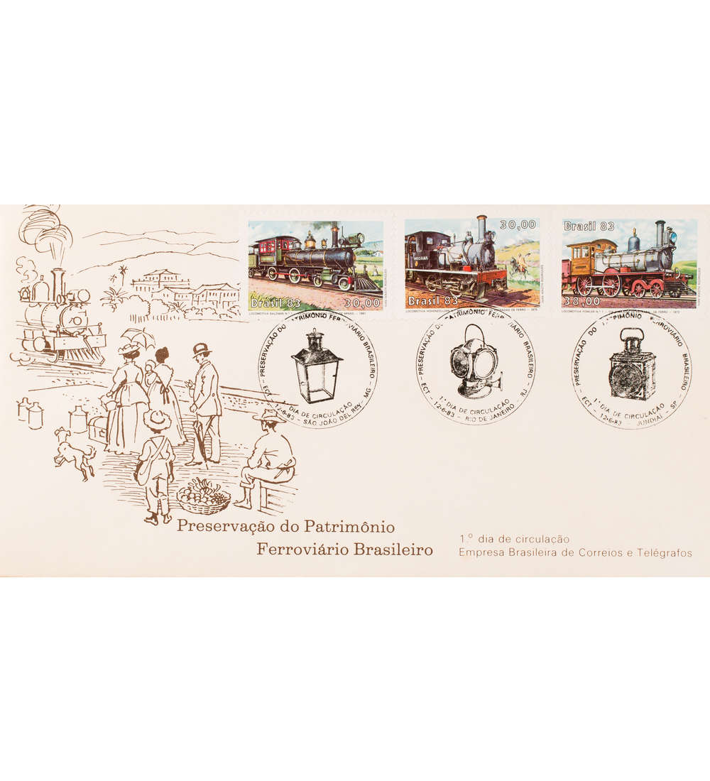 Brasilien Nr. 1971-1973 FDC Ersttagsbrief Eisenbahn