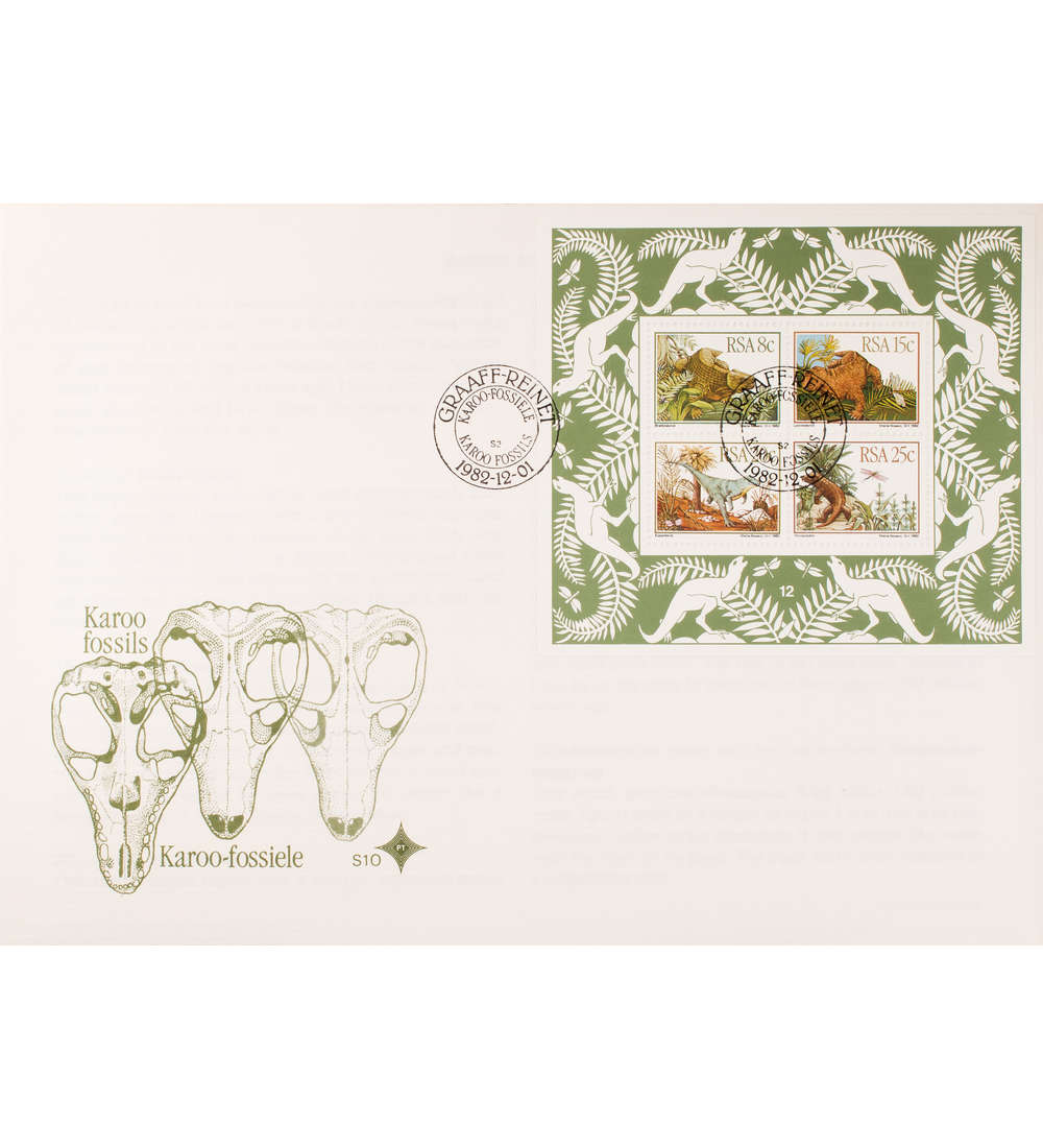Sdafrika Block 14 FDC Ersttagsbrief Prhistorische Tiere
