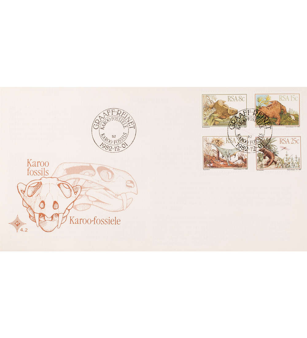 Sdafrika Nr. 622-625 FDC Ersttagsbrief Prhistorische Tiere