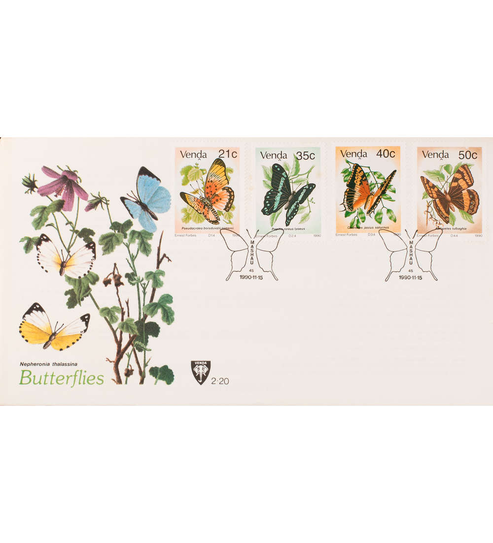 Venda Nr. 213-216 FDC Ersttagsbrief Schmetterlinge