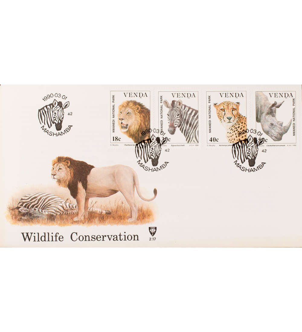 Venda Nr. 203-206 FDC Ersttagsbrief Tiere