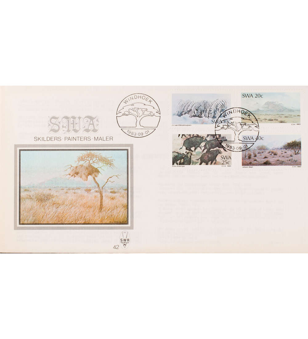 Namibia SWA Nr. 541-544 FDC Ersttagsbrief Gemlde Tiere