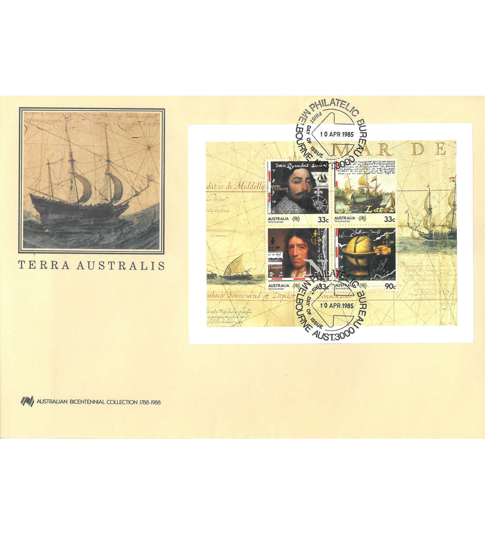 Australien Block 8 FDC Ersttagsbrief Schiffe