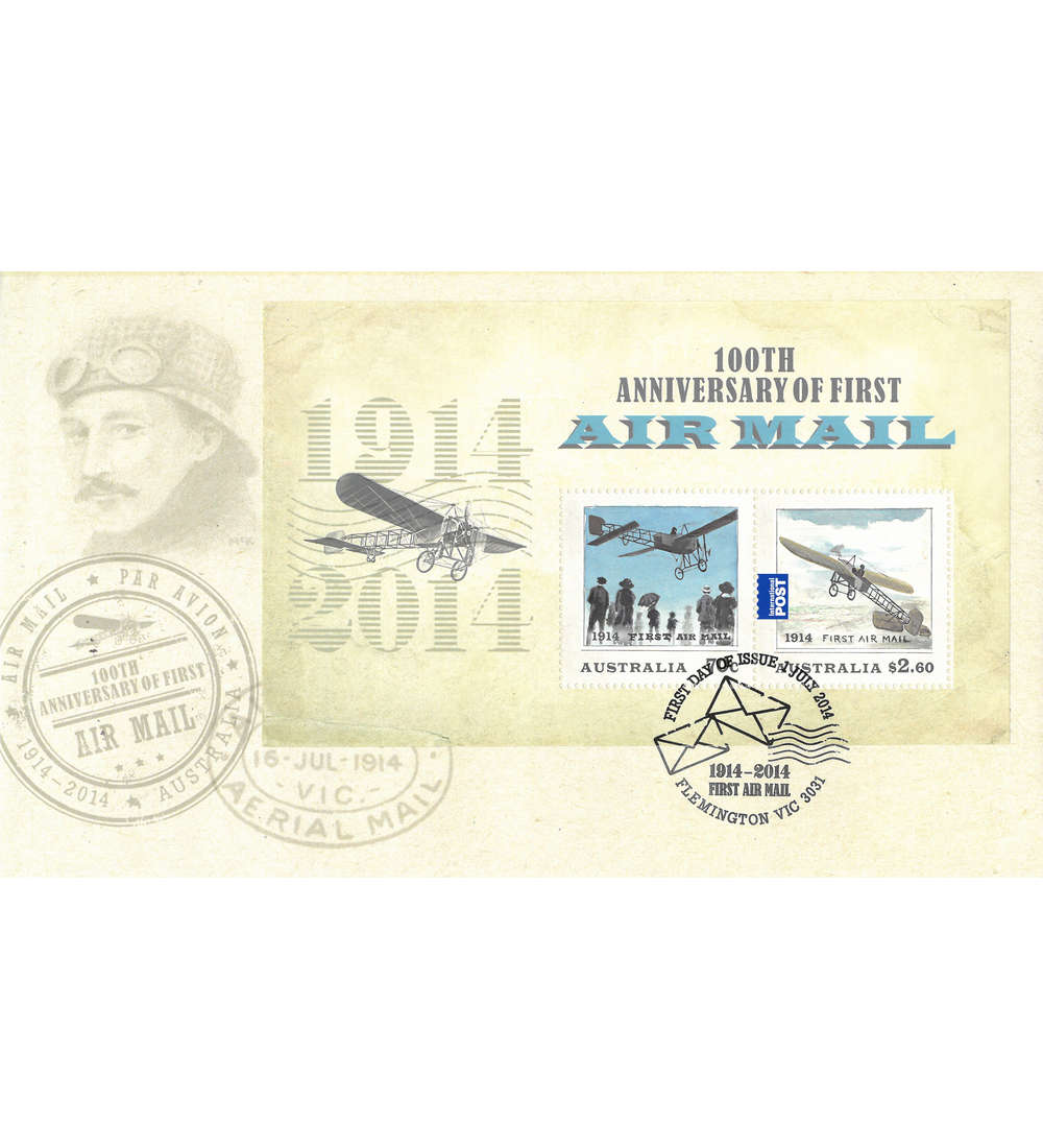 Australien Block 216 FDC Ersttagsbrief Flugzeuge