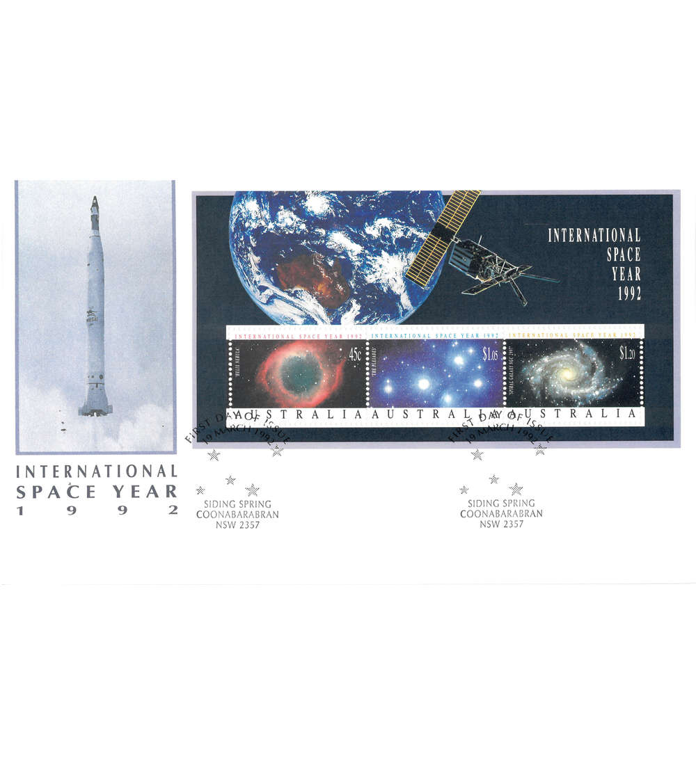 Australien Block 14 FDC Ersttagsbrief Weltraum