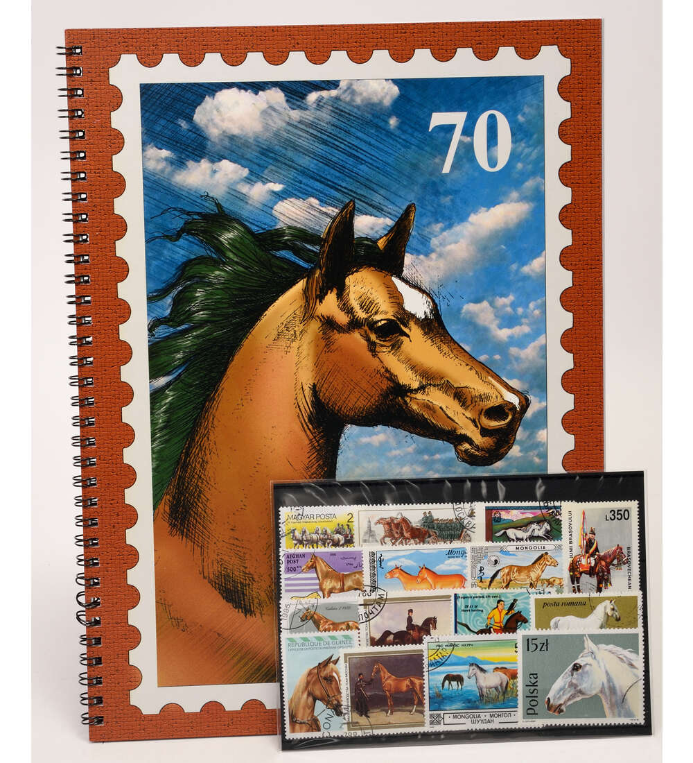Spezial-Einsteckbuch&nbsp;&nbsp;10 Seiten A4 mit Motivkollektion-Pferde