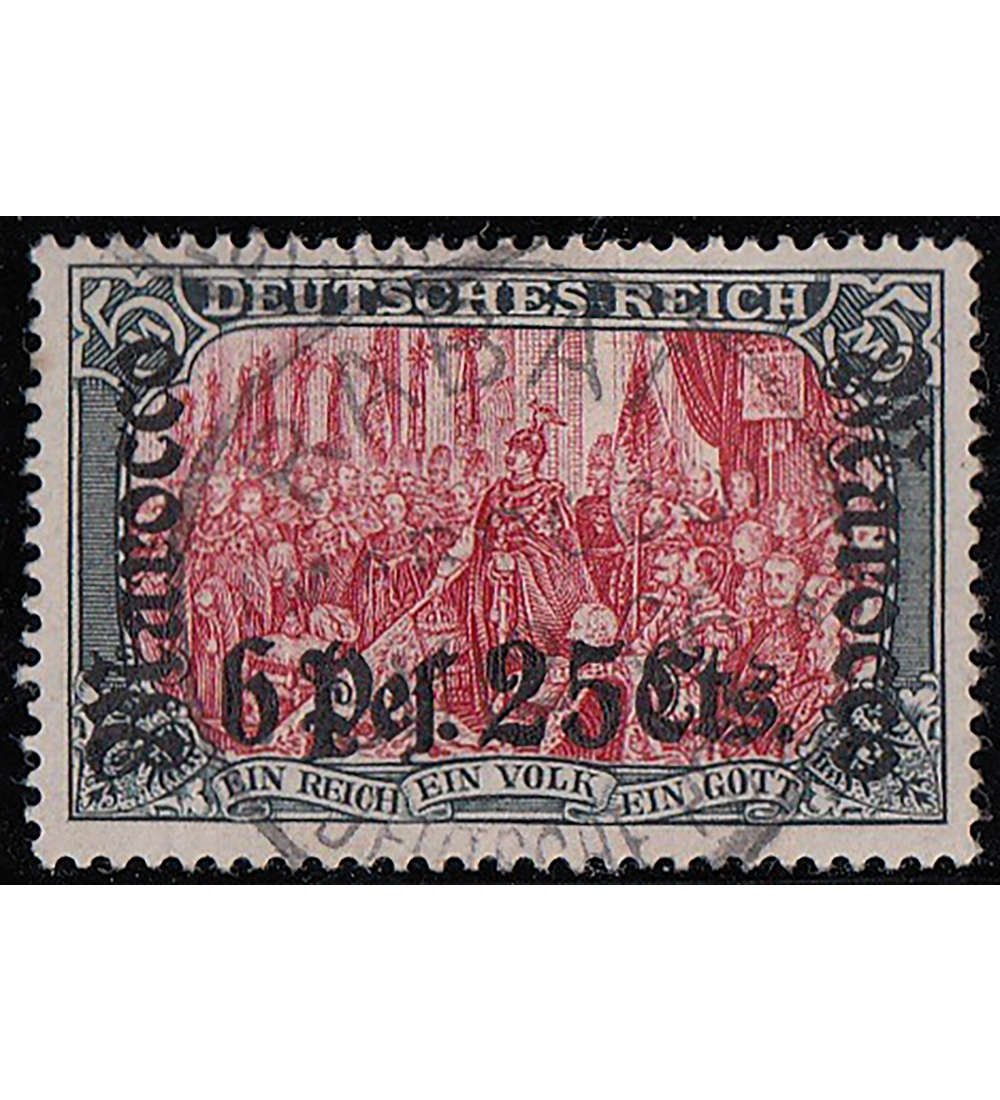 Deutsche Post in Marokko Nr. 33 gestempelt mit Fotobefund Jschke-Lantelme