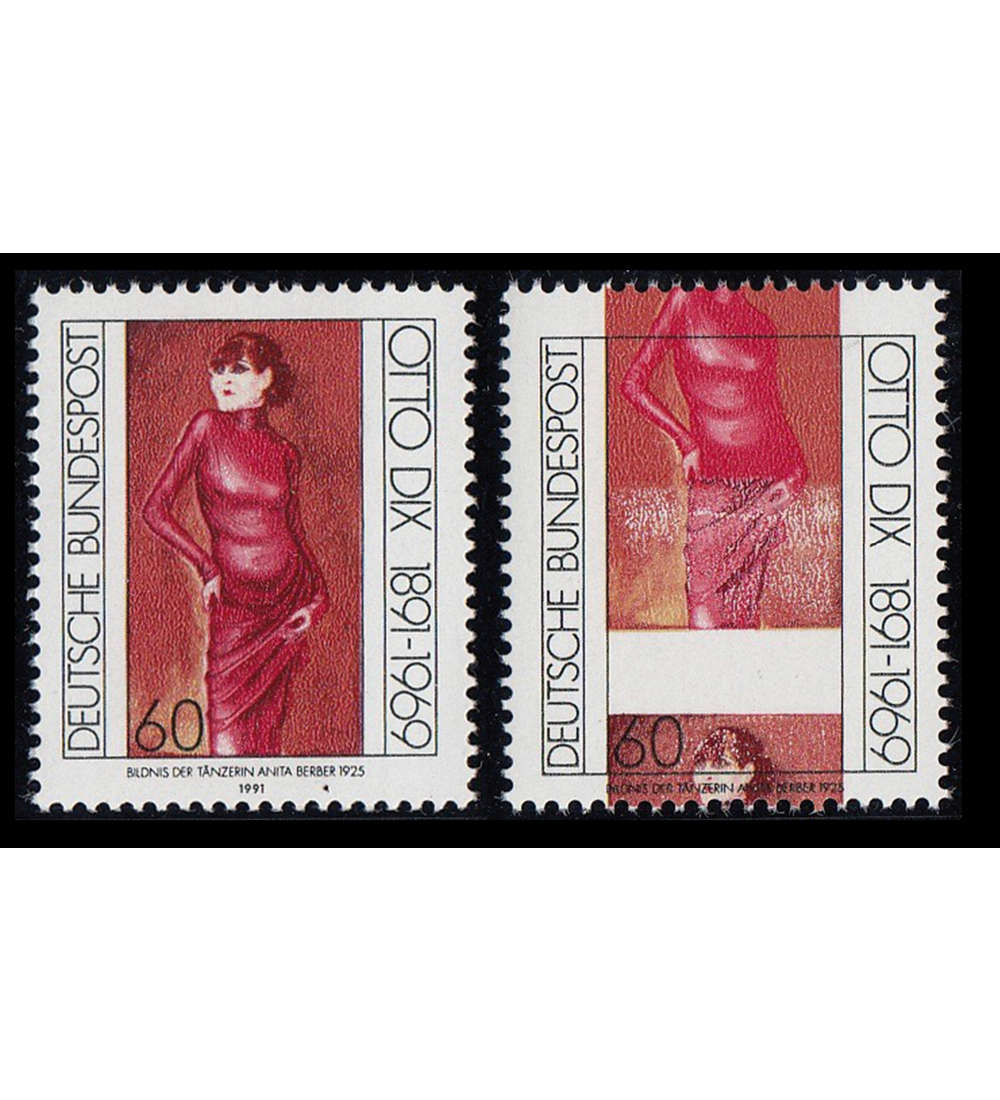 BRD Bund Nr. 1572 postfrisch ** Verschiebung der Farbe Rot