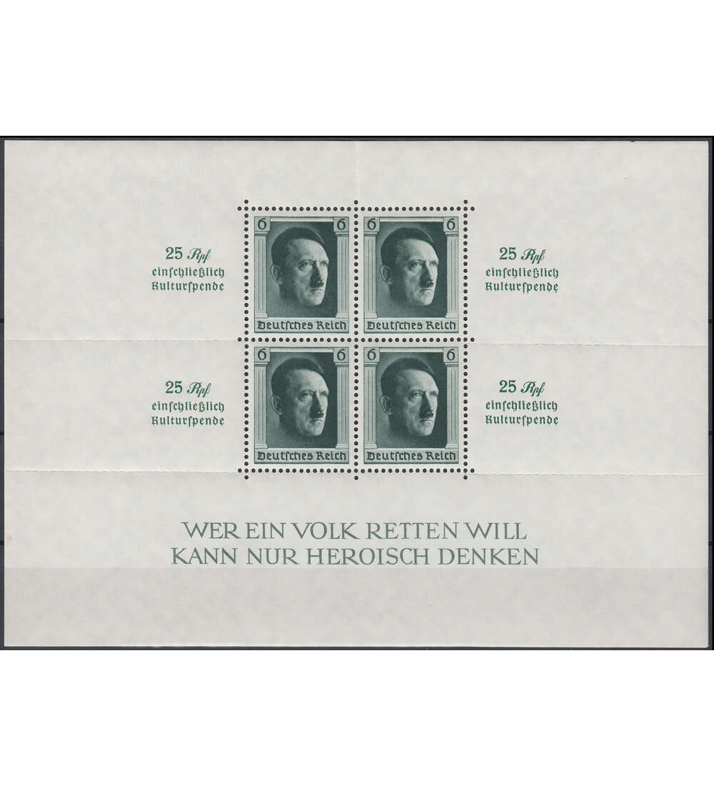 Deutsches  Reich Block 9 postfrisch ** Kulturfrderung 1937