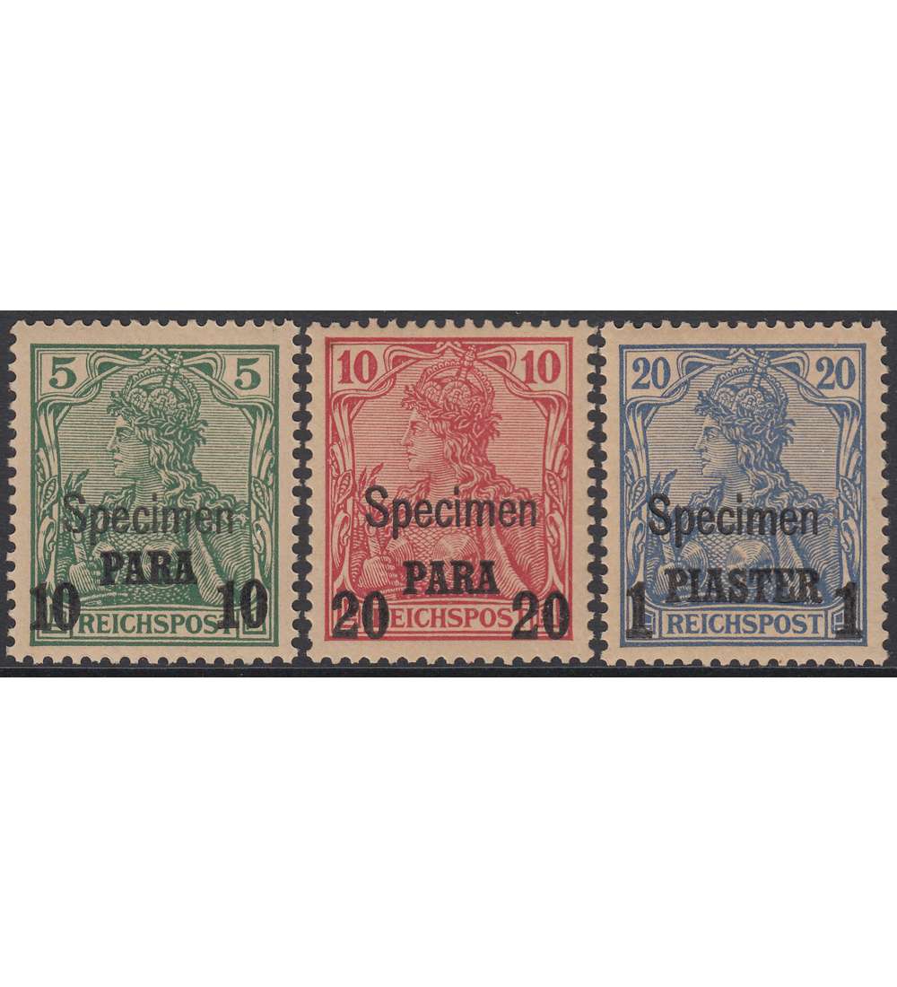 Deutsche Post in der Trkei Nr. 12 II -14 II SP postfrisch ** Aufdruck Specimen