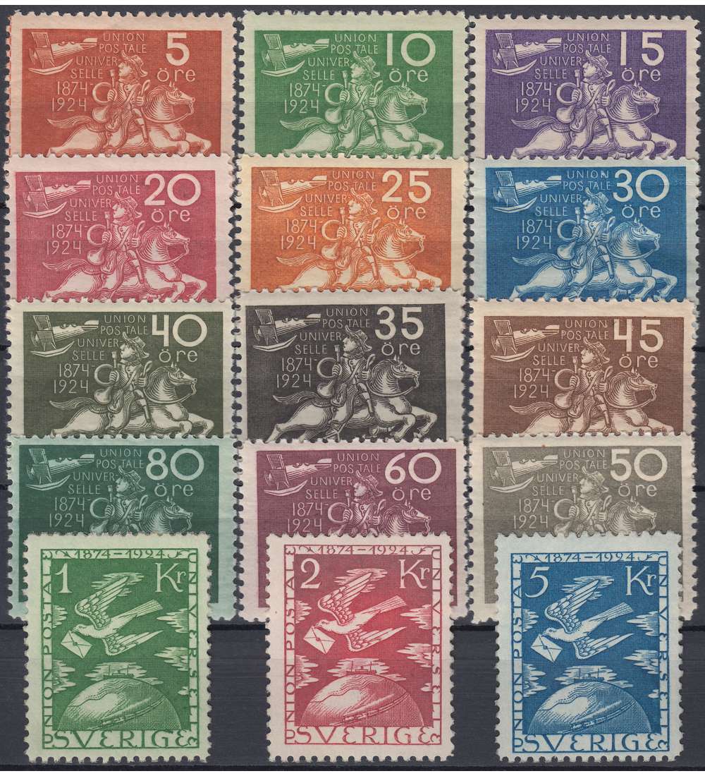Schweden Nr. 159-173 postfrisch ** Weltpostverein