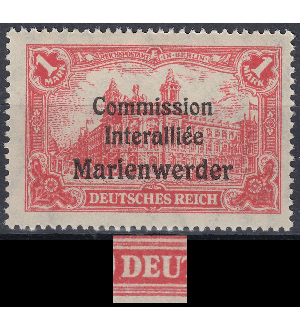 Marienwerder Nr. 26 II postfrisch ** Plattenfehler