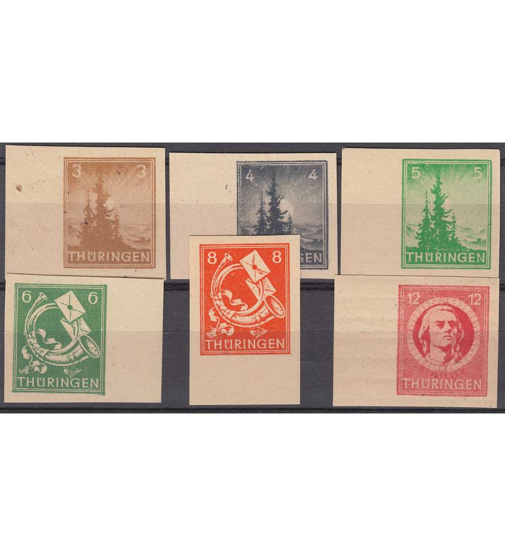 SBZ Nr. 92-97U postfrisch ** Randstcke