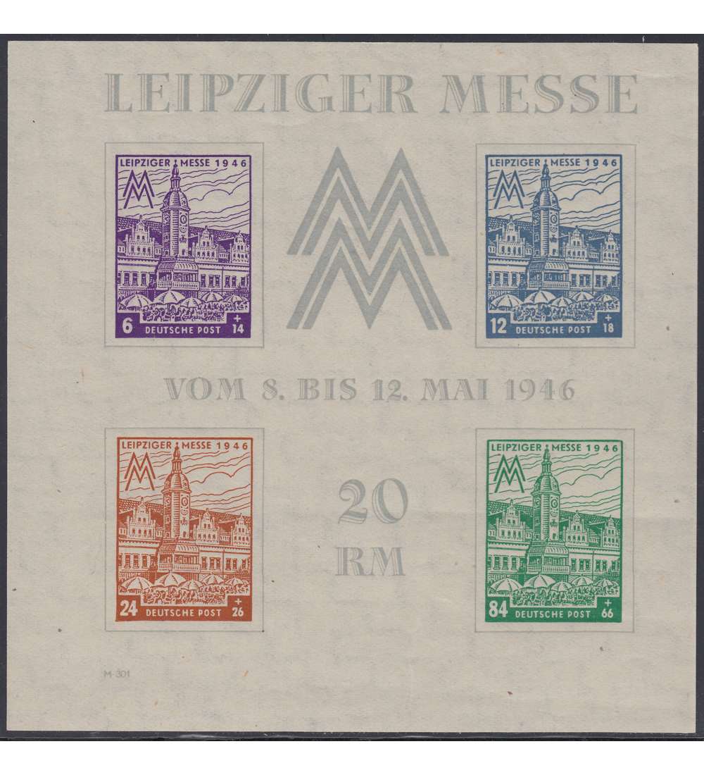 SBZ Block 5 postfrisch ** stark dezentriert