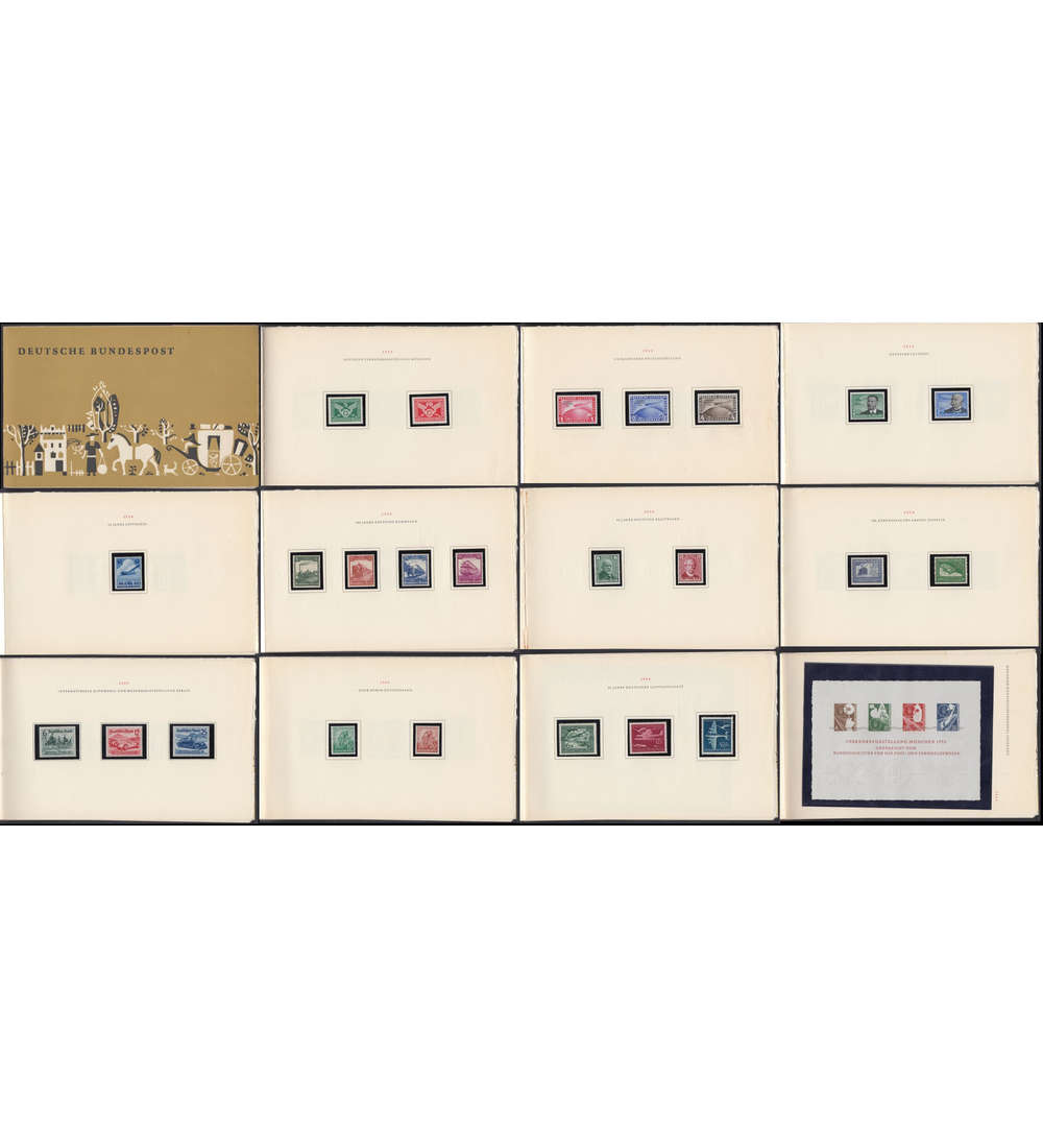 BRD Bund Verkehrsausstellungsblock 1953 im Geschenkheft