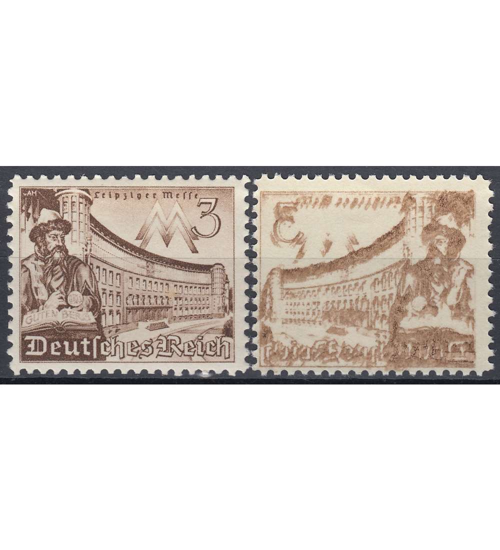 Deutsches Reich Nr. 739 postfrisch ** kompletter Abdruck des Markenbildes auf Gummierung