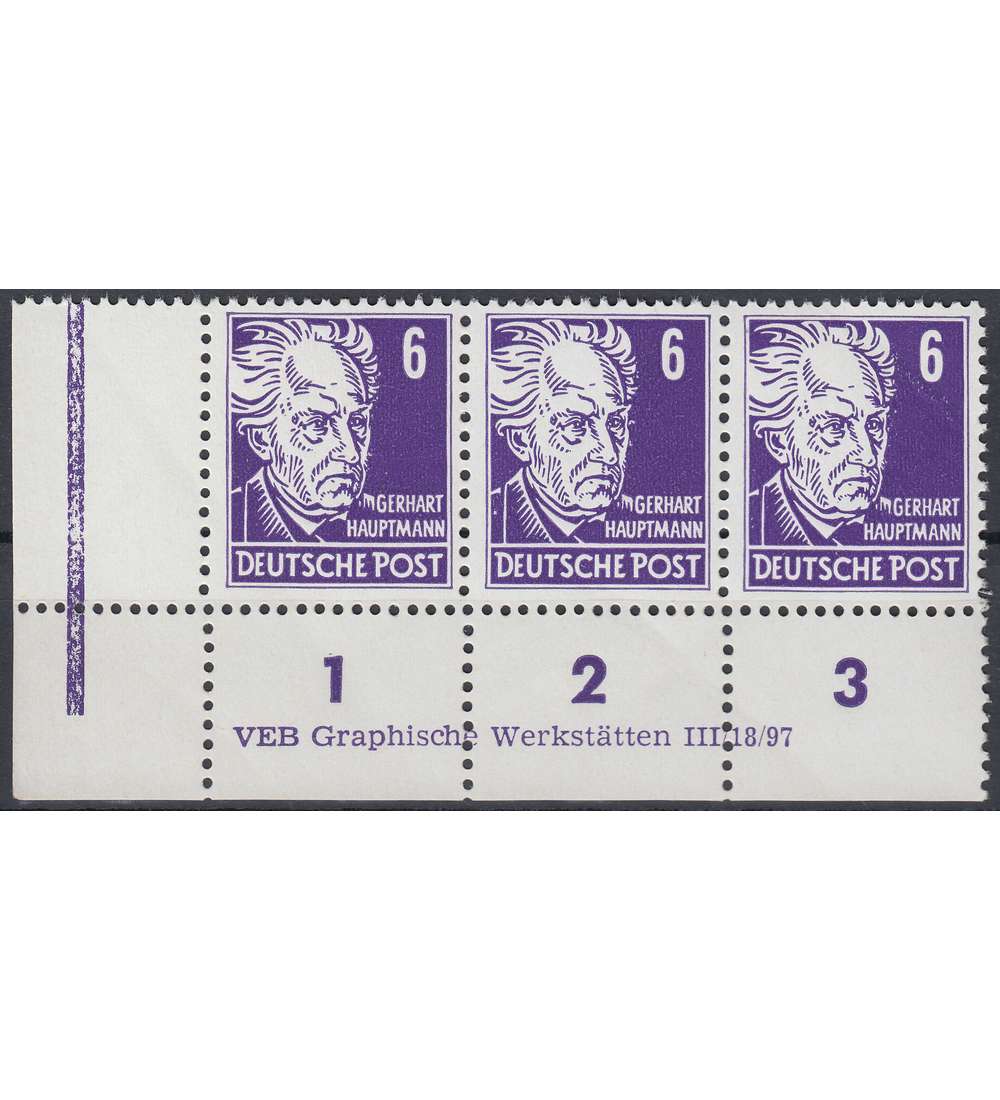 DDR Nr. 328 vb XI DZ 3 postfrisch ** Druckvermerk