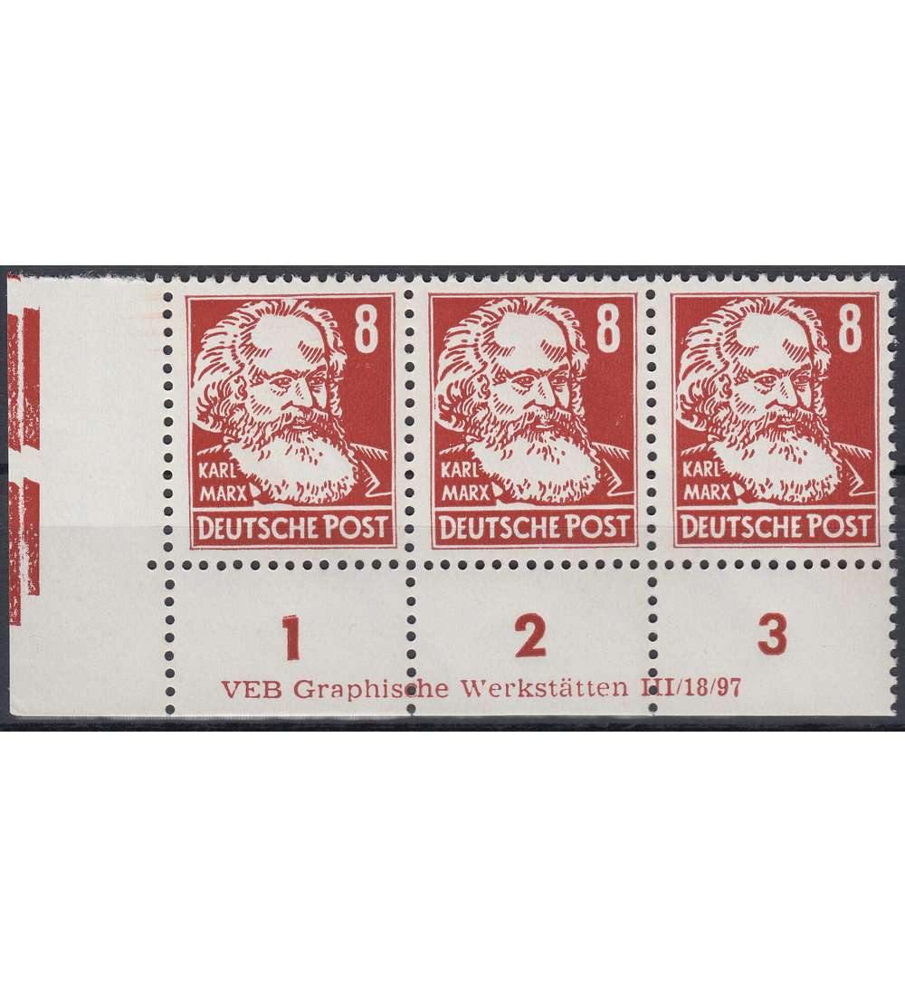 DDR Nr. 329 vb XI DZ 3 postfrisch Druckvermerk