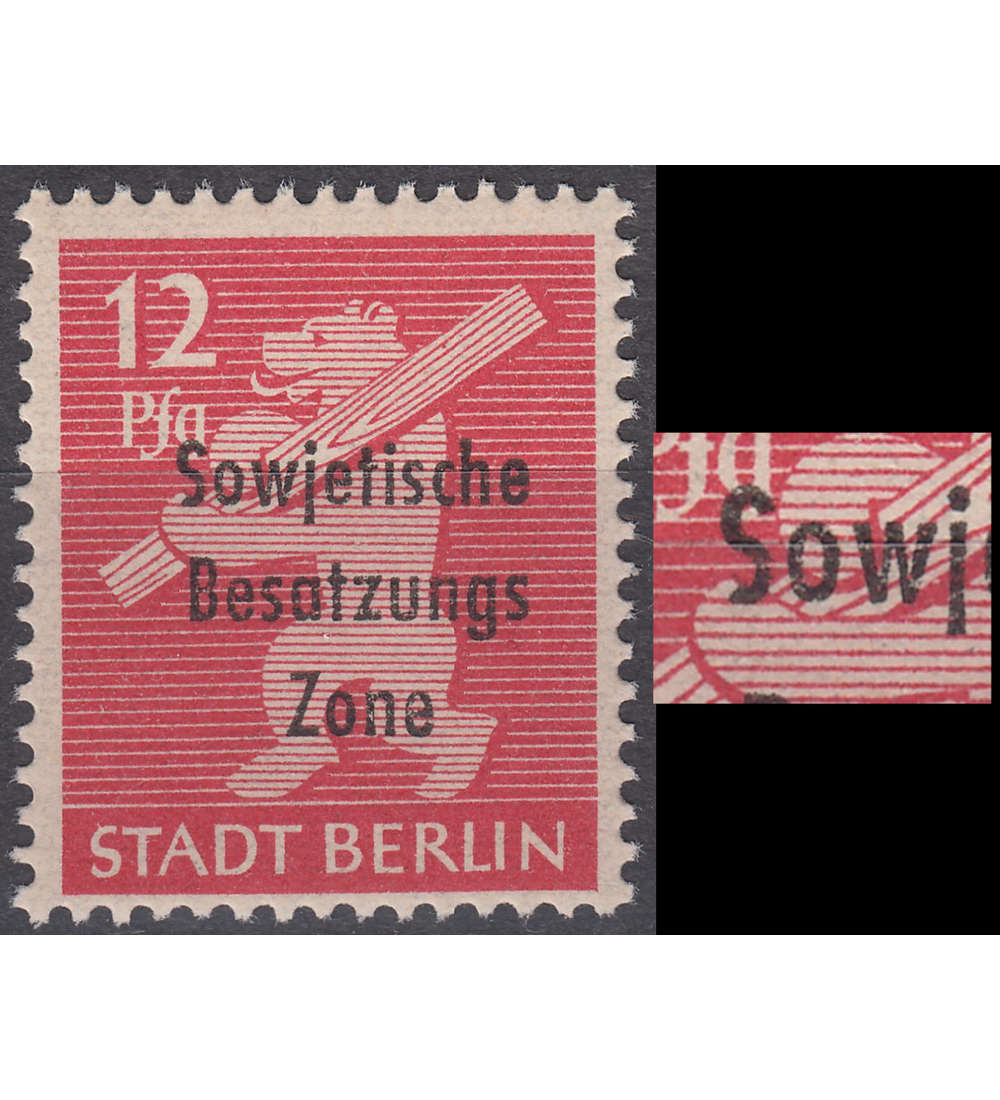 SBZ Nr. 204 IV postfrisch ** Plattenfehler