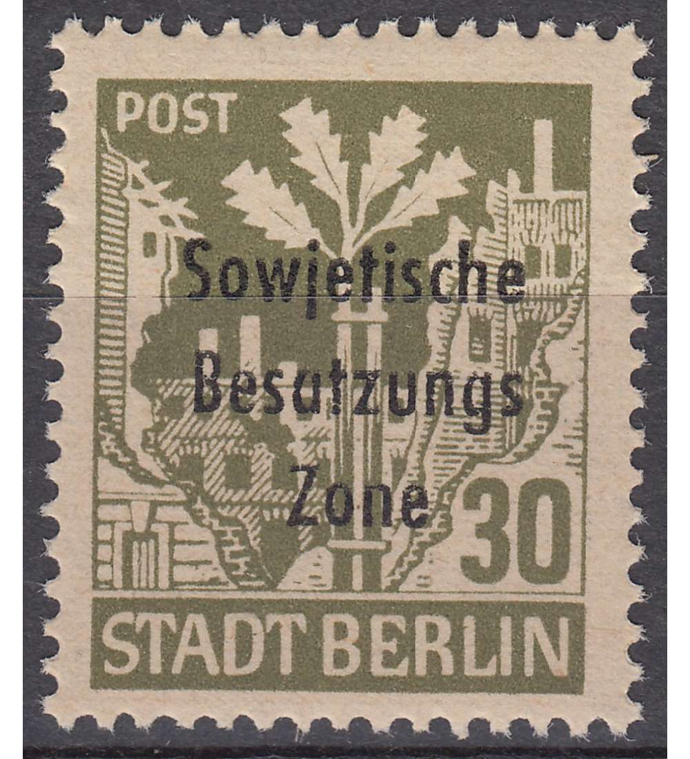 SBZ Nr. 206 IV postfrisch ** Plattenfehler