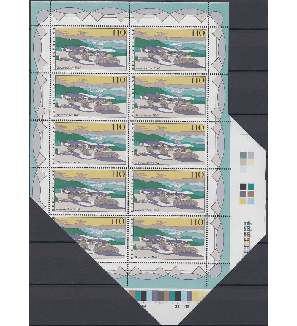 BRD Bund Nr. 1943 postfrisch ** Super-Verschnitt-Kleinbogen