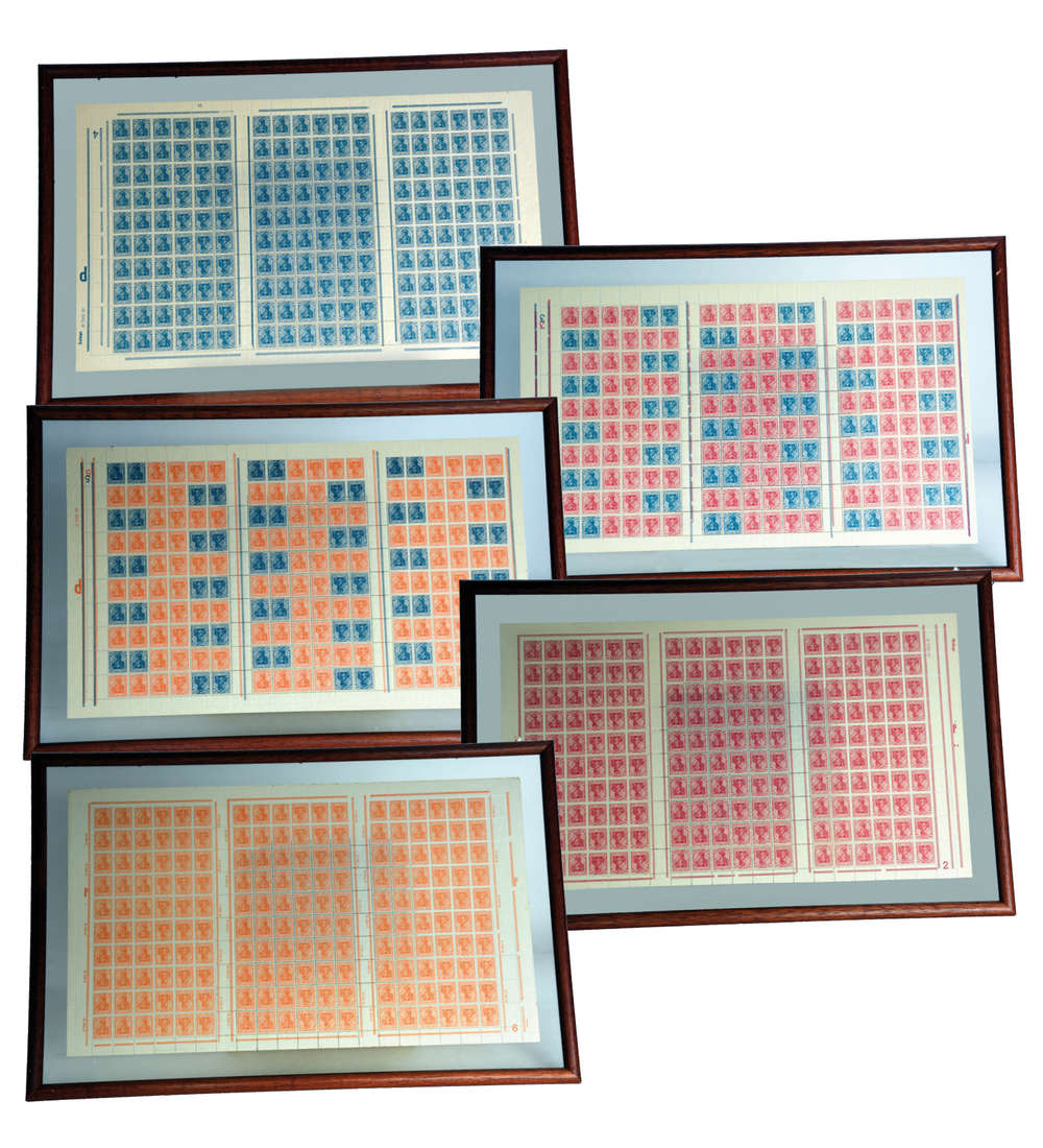 Deutsches Reich Markenheftchenbogen 1-5 postfrisch ** Germania