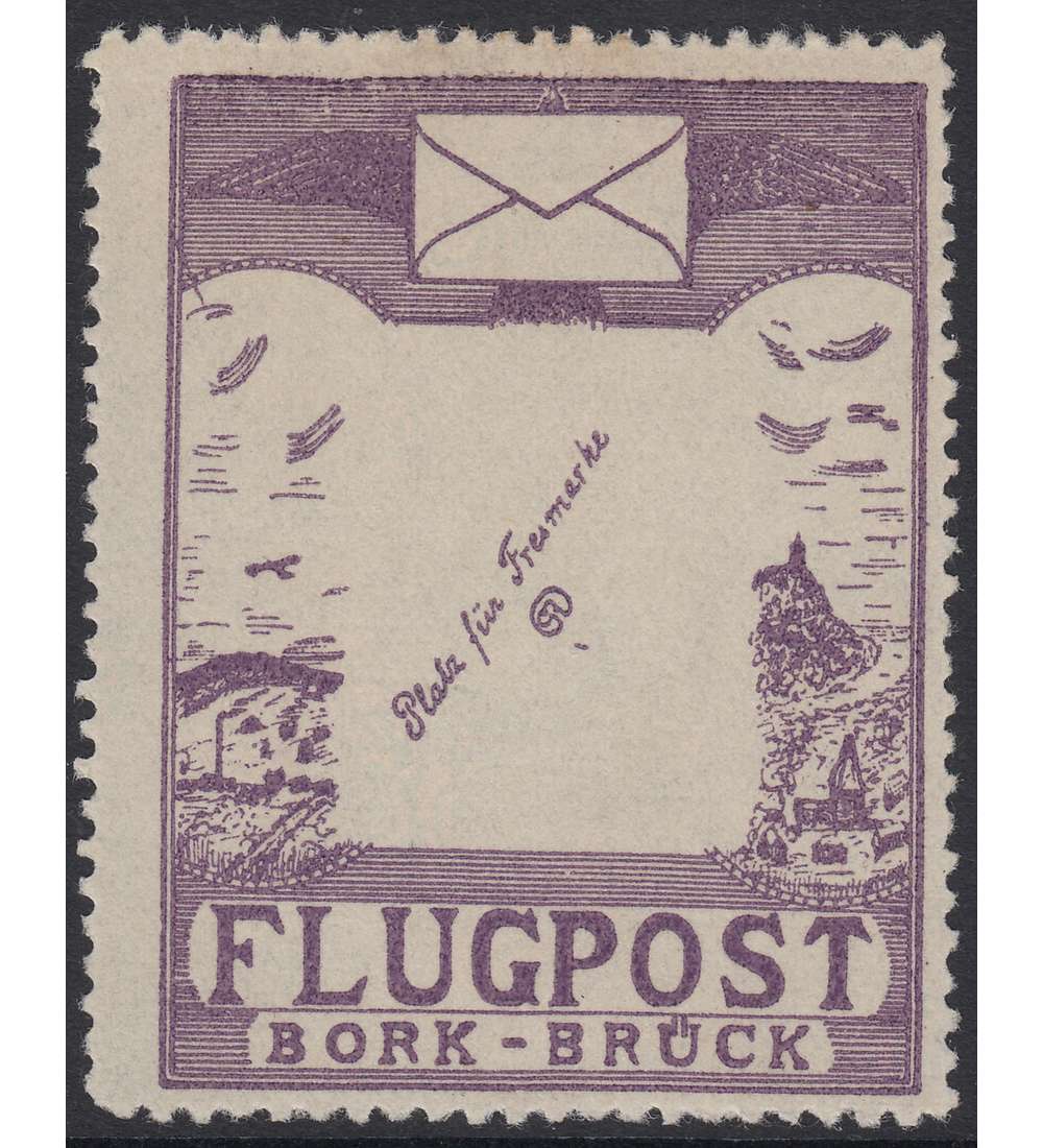 Deutsches Reich Flugmarke Bork-Br�ck 1912 postfrisch **