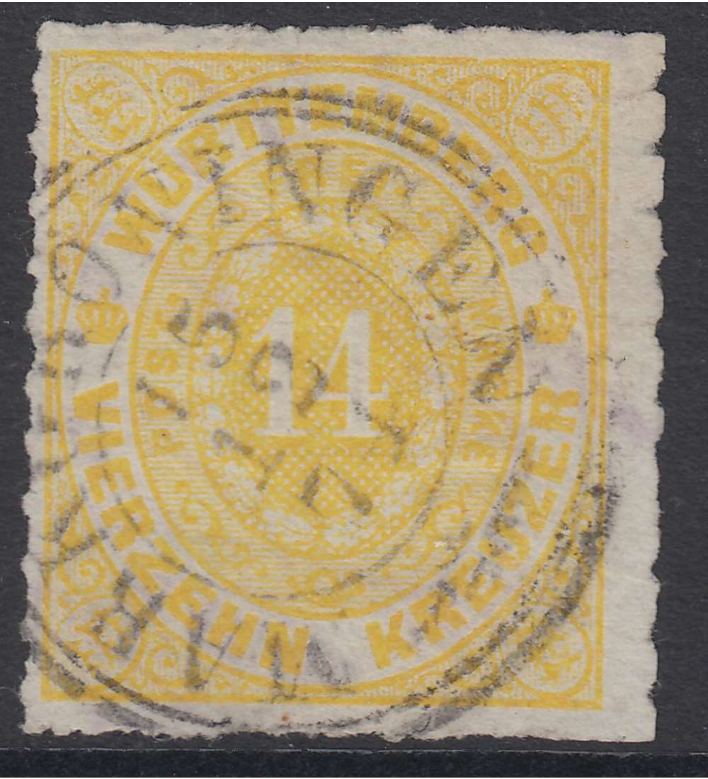 Wrttemberg Nr. 41b gestempelt geprft + signiert