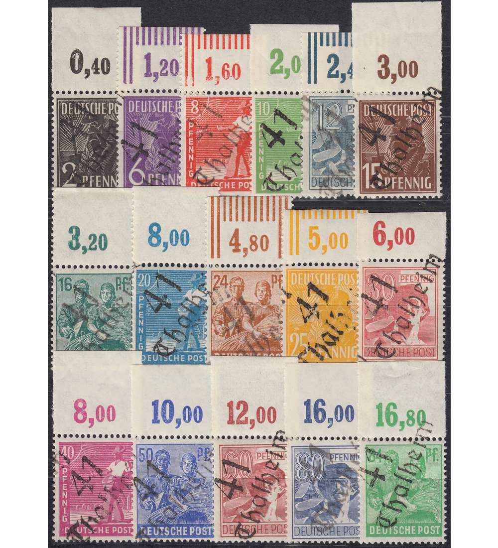 SBZ Nr. 166-181 ohne Nr. A179 postfrisch ** Bezirk 41 Thalheim Oberrandsatz