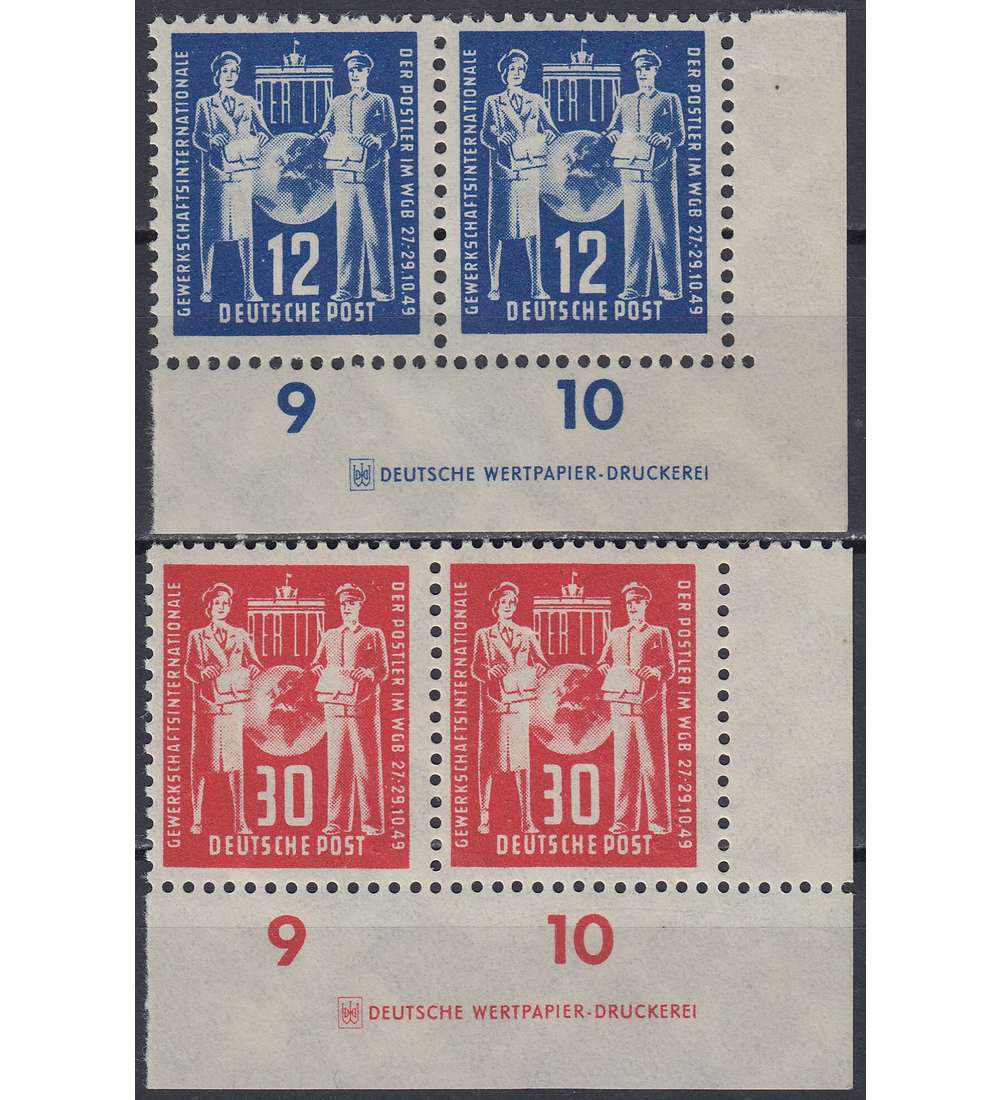 DDR Nr. 243-244 DZ postfrisch ** Druckereizeichen