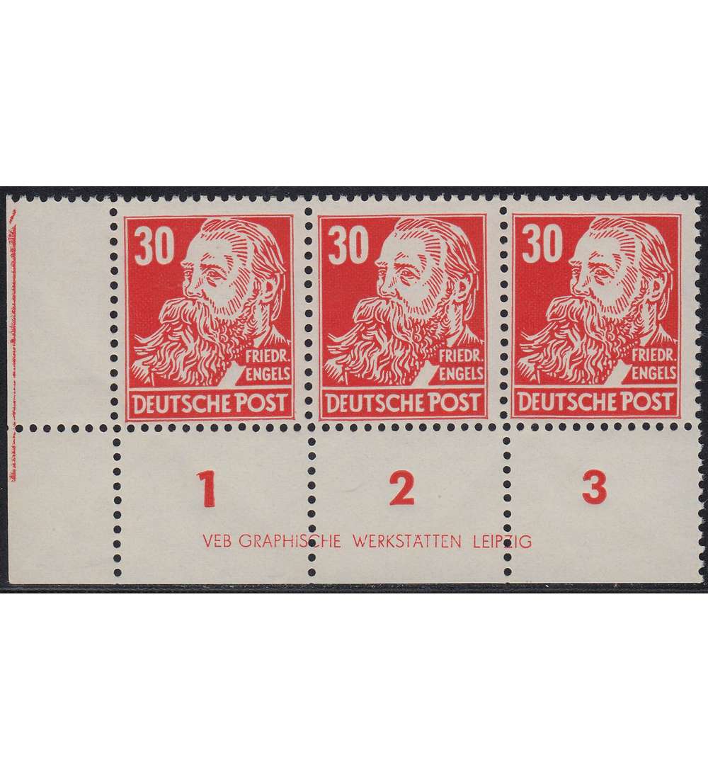 DDR Nr. 335 vb XII DZ 1 postfrisch ** Druckvermerk