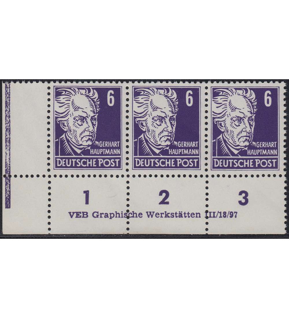 DDR Nr. 328 vb XI DZ 3 postfrisch ** Druckvermerk
