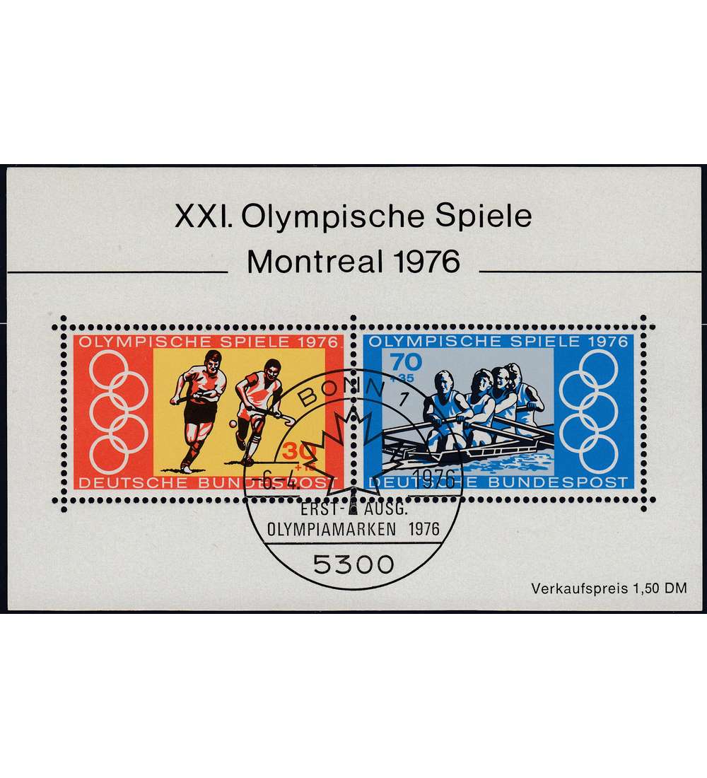 BRD Bund Block 12 ESST Abart ohne Floureszenz