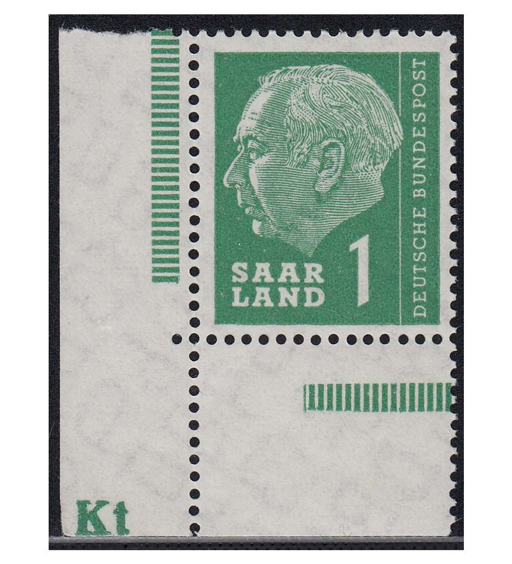 Saar Nr. 380 DZ postfrisch ** Druckerzeichen