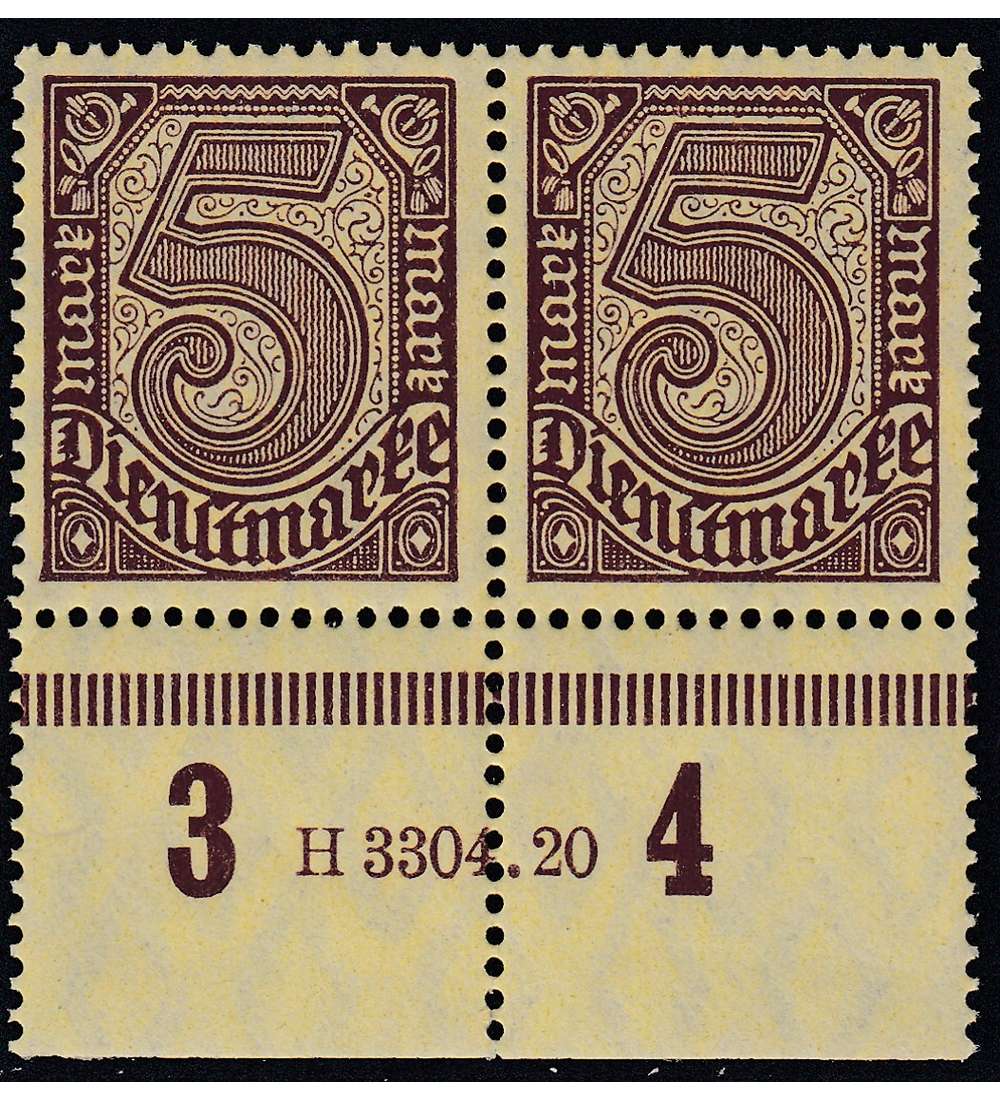 Deutsches Reich Dienst Nr. 33 b HAN postfrisch ** Hausauftragsnummer