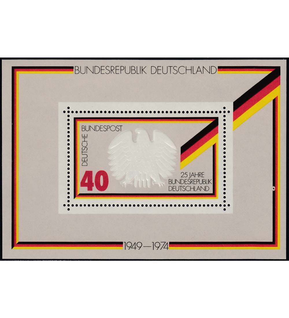 BRD Bund Block 10 postfrisch ** Abart Fleck im rechten Rahmen