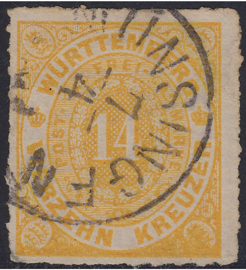 Wrttemberg Nr. 41b gestempelt, geprft+signiert Thoma