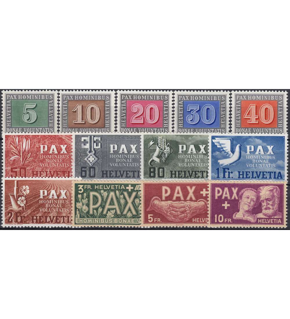 Schweiz Nr. 447-459 postfrisch ** Hchstwerte geprft + signiert