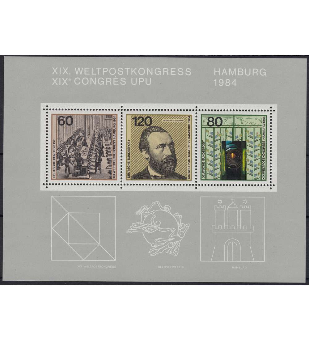 BRD Bund Block 19 postfrisch ** mit 4 mm �berbreite