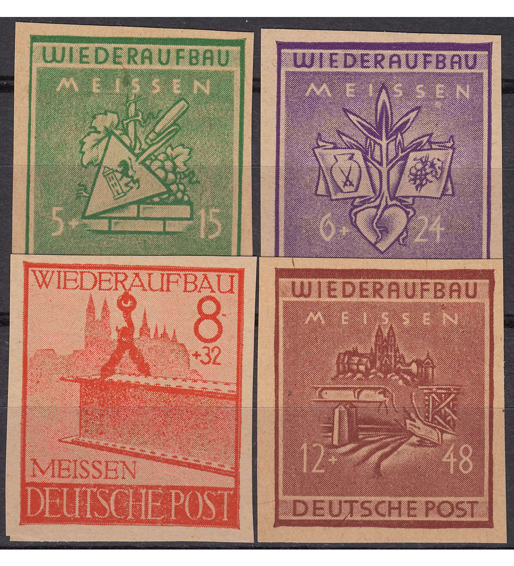 Deutsche Lokalausgabe Meissen Nr. 35-38 ND ungestempelt