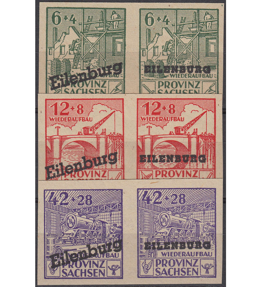 Deutsche Lokalausgabe Eilenburg Nr. W Zd I B - W Zd III B 3 Zusammendruckpaare