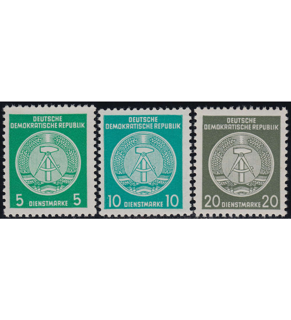 DDR Dienstmarken Nr. 18II,19II und 22II postfrisch **