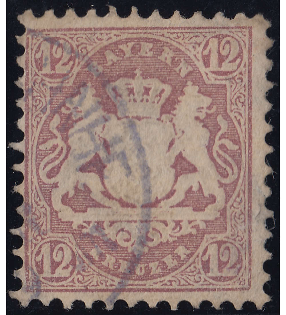 Bayern Nr. 26 X gestempelt, geprft und signiert