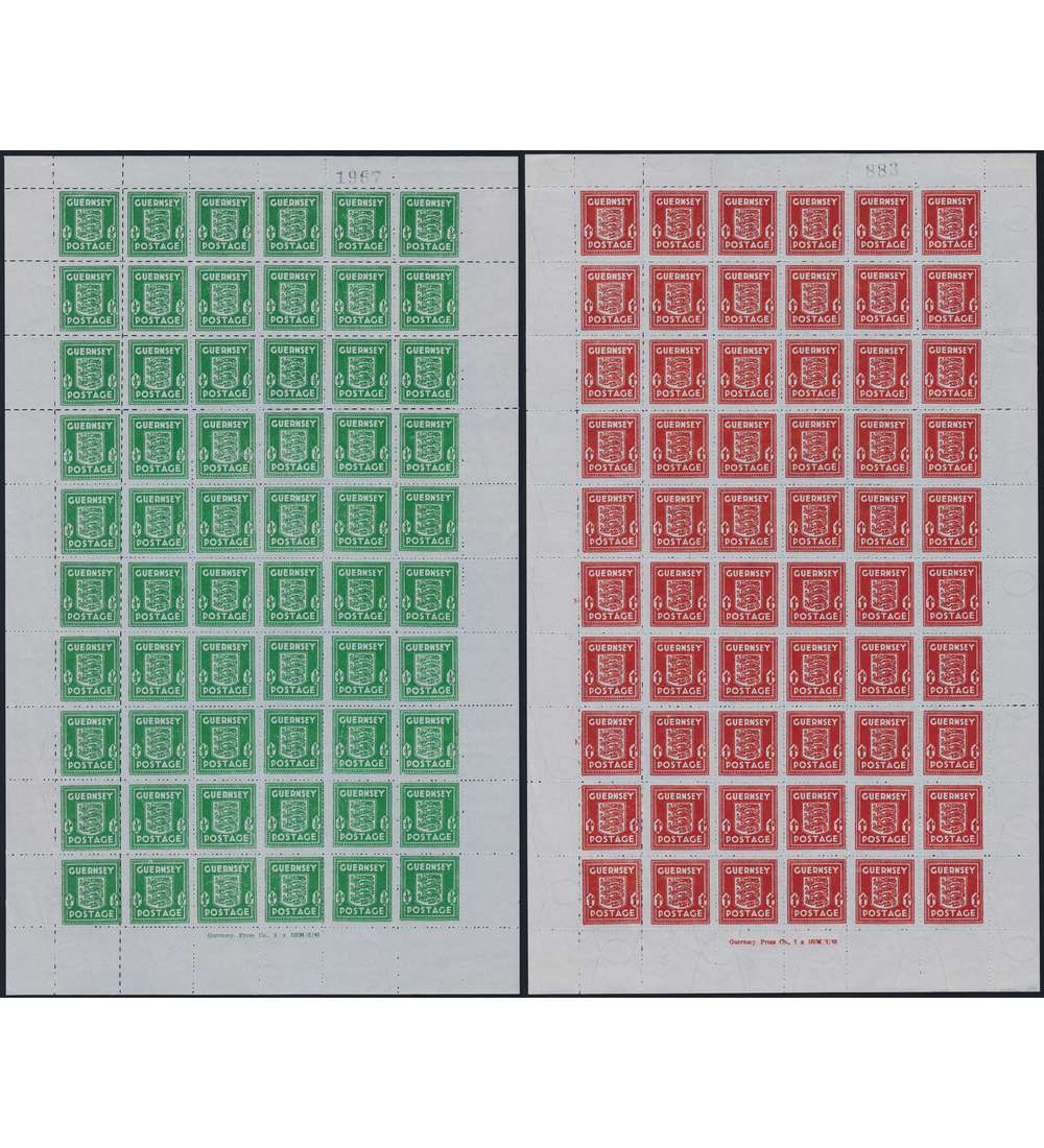 Deutsche Besetzung Guernsey Nr. 4-5 postfrisch ** Originalbogen