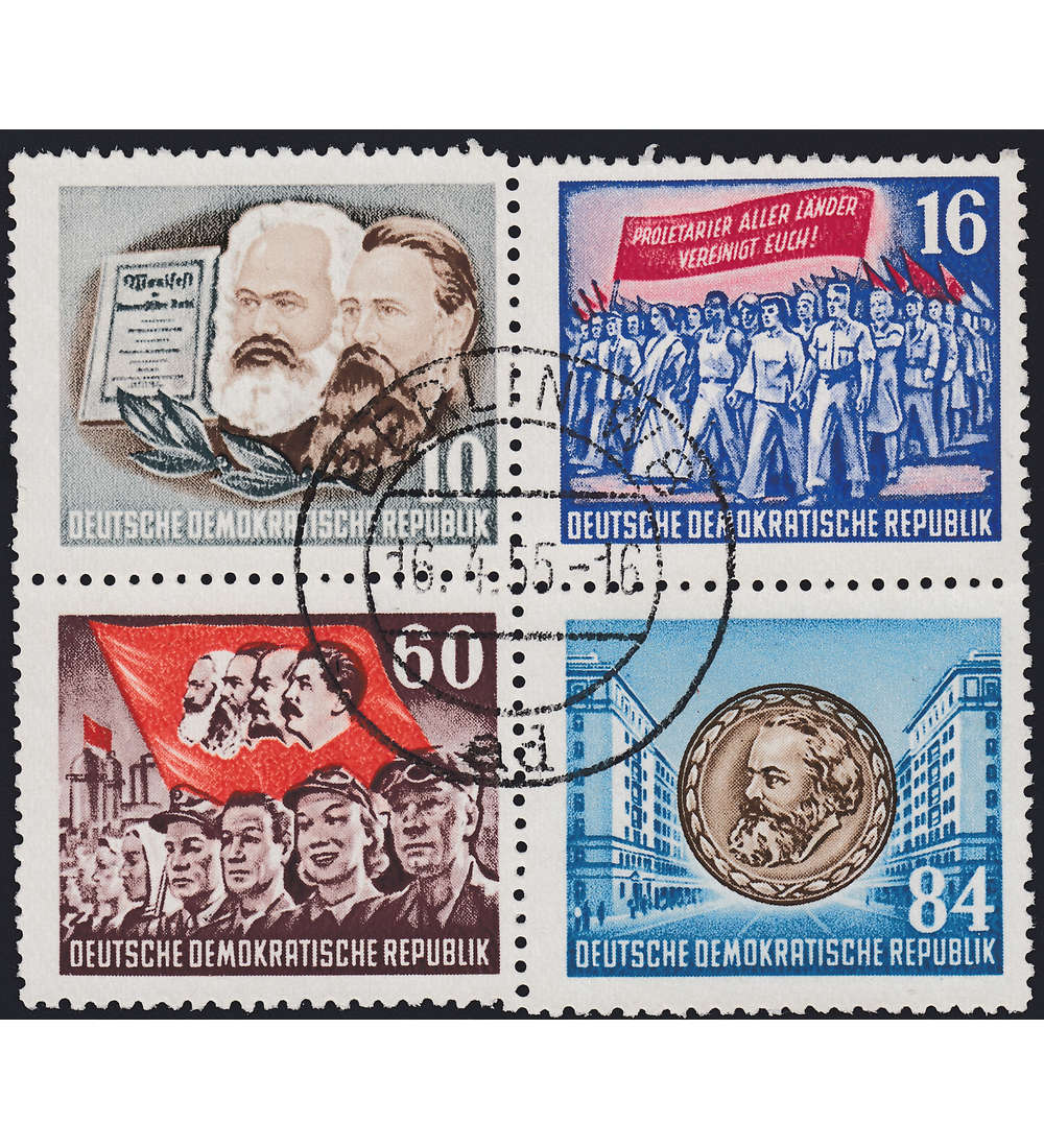 DDR - Herzstck von Block 9 A postfrisch mit Abart